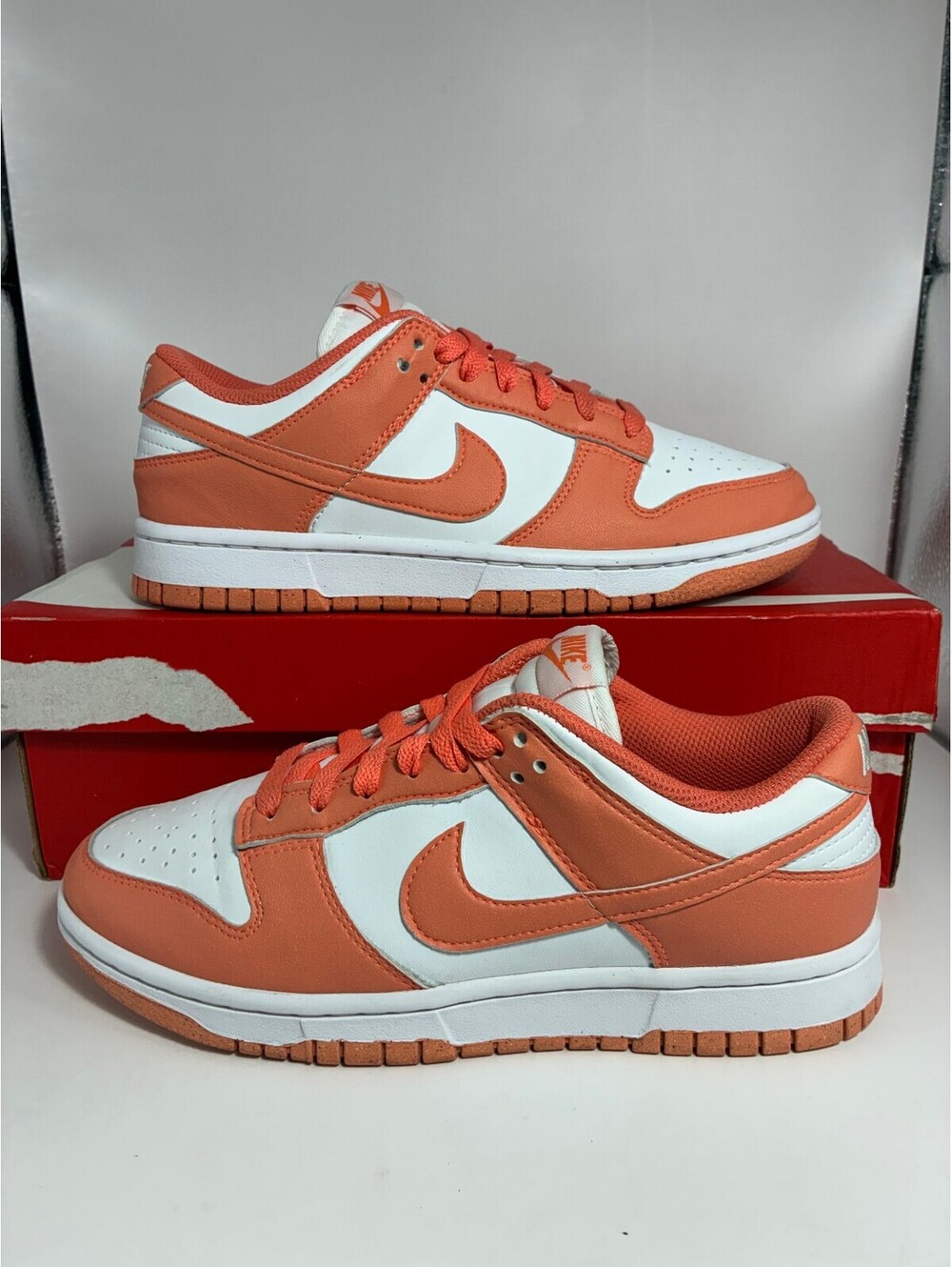 Size 6m/7.5w - Nike Dunk Low Next Nature White Light Wild Mango